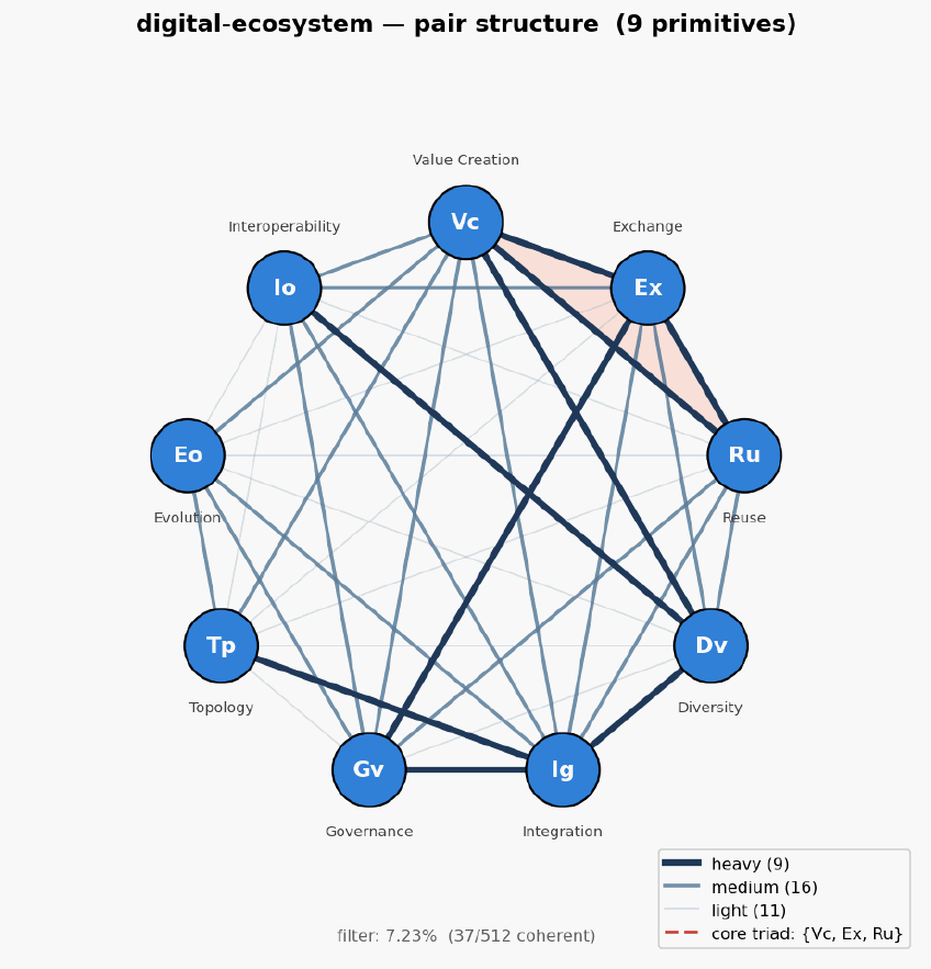 Digital ecosystem hexagon