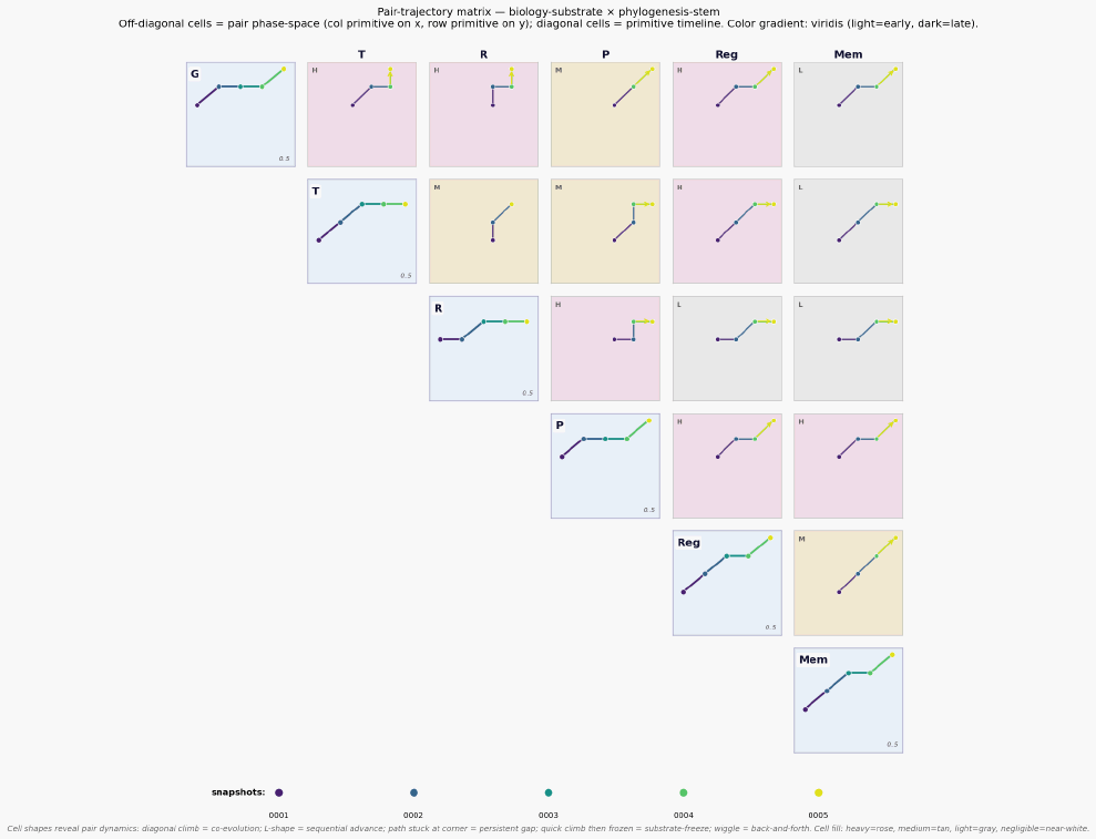 Pair matrix trajectory biology substrate phylogenesis stem